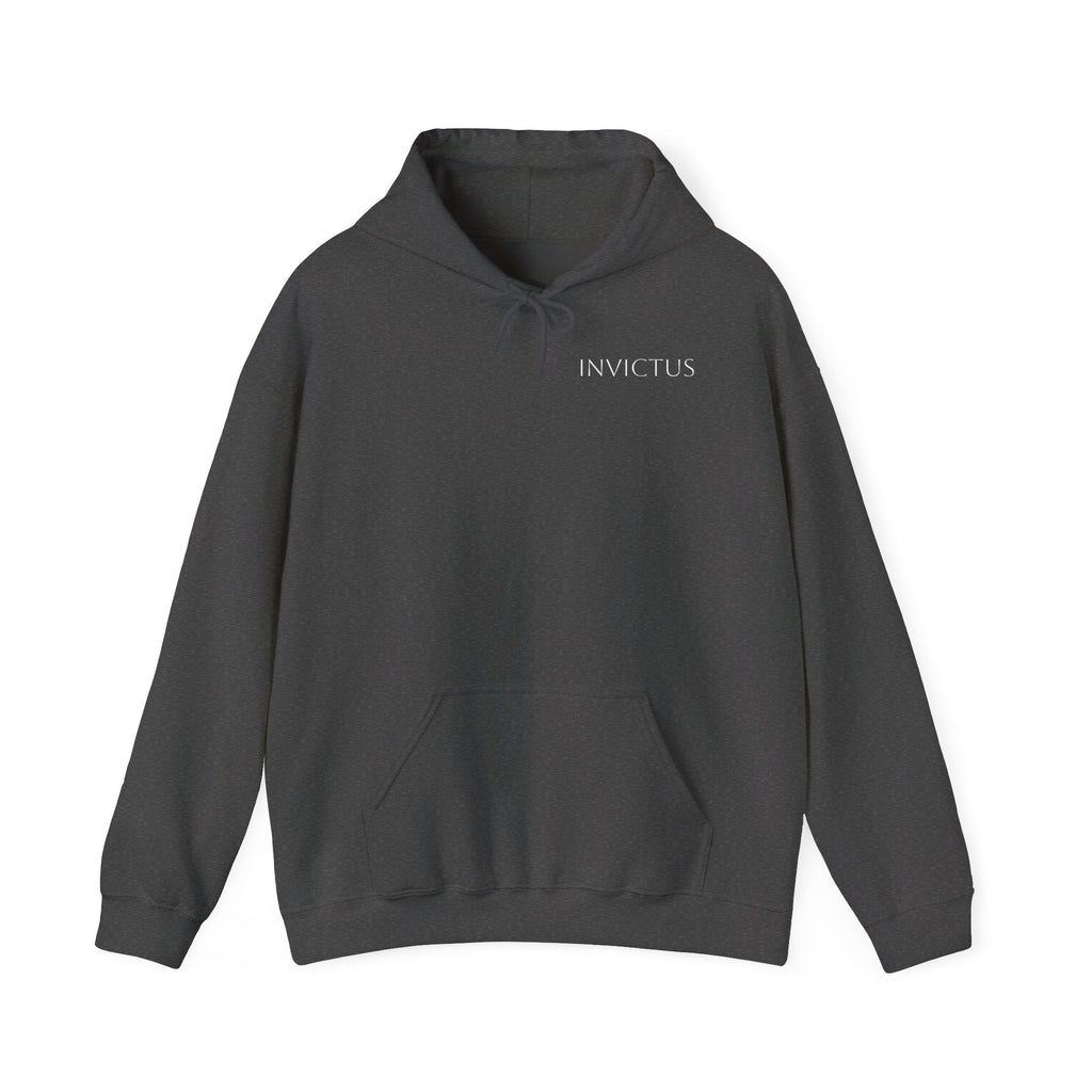 Invictus 'Jesus Is King' Black Hoodie — Christian Faith Pullover (Philippians 1:20-23)