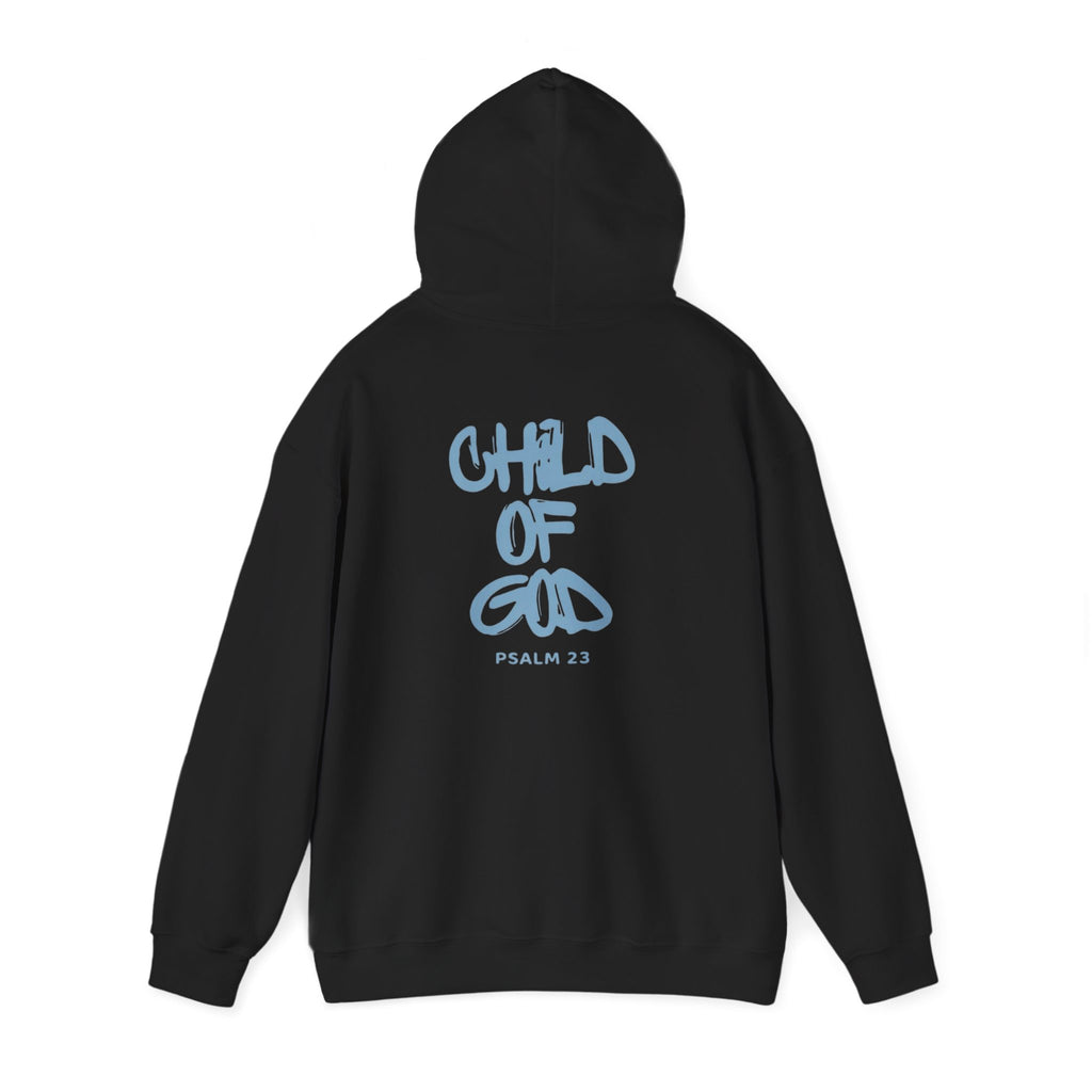Hoodie — "Child of God" Psalm 23 White Inspirational Graphic Hoodie