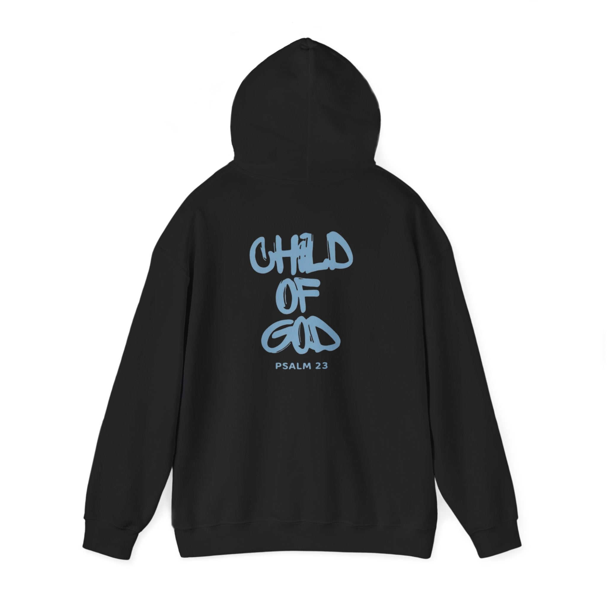 Hoodie — "Child of God" Psalm 23 White Inspirational Graphic Hoodie
