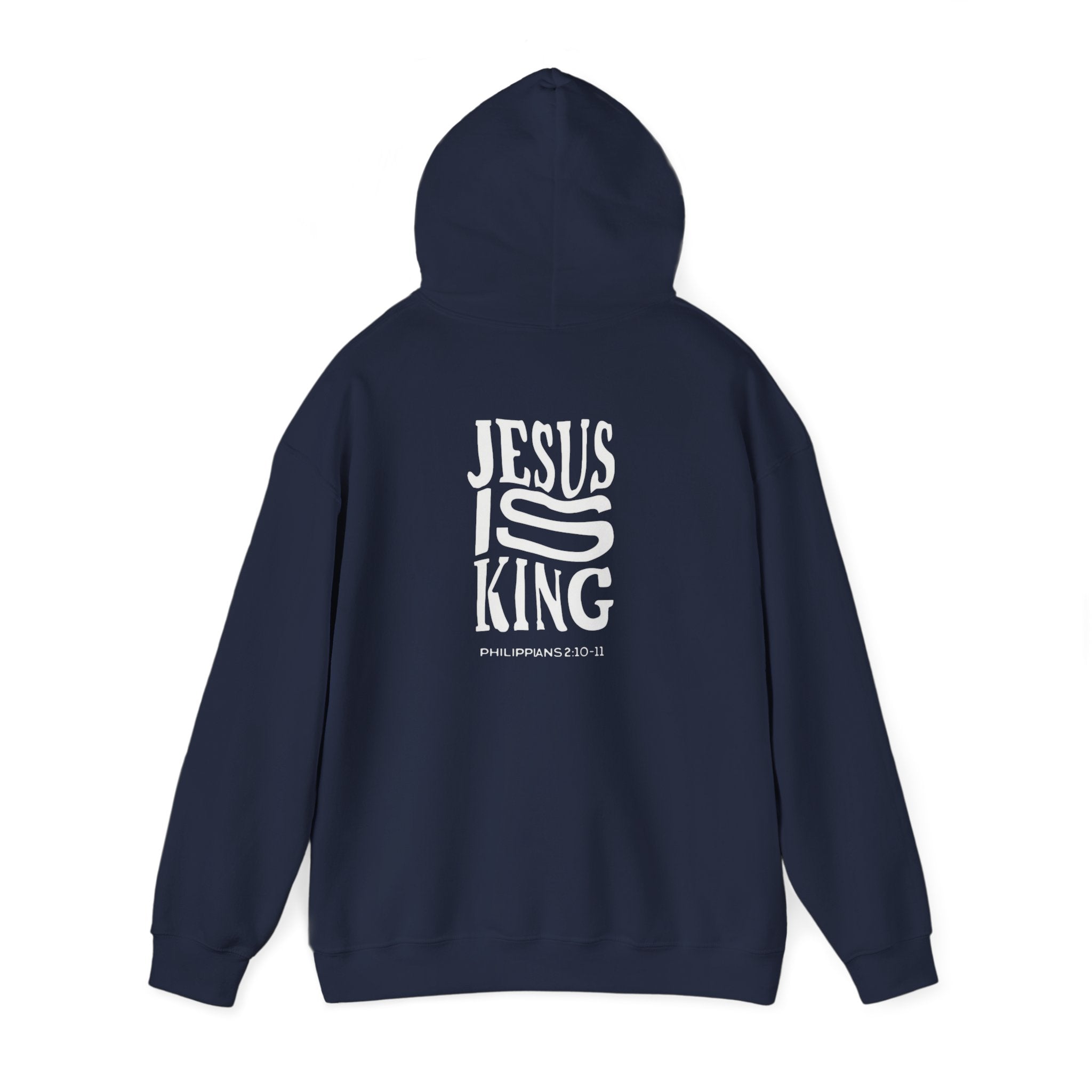 Invictus 'Jesus Is King' Black Hoodie — Christian Faith Pullover (Philippians 1:20-23)