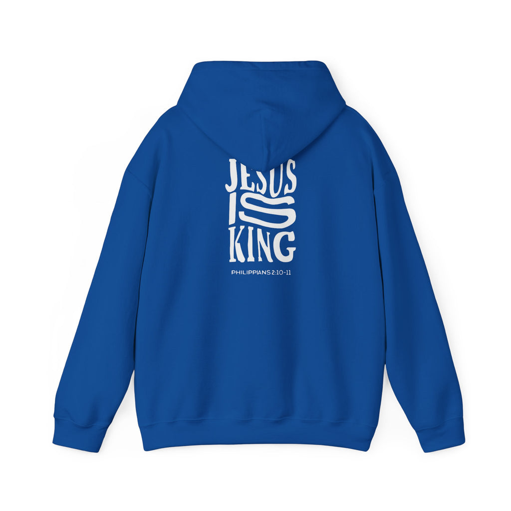 Invictus 'Jesus Is King' Black Hoodie — Christian Faith Pullover (Philippians 1:20-23)