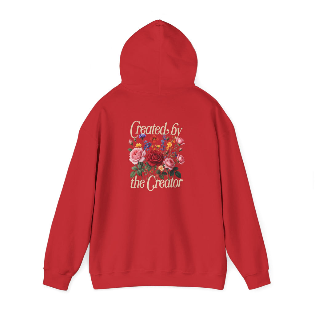 Hoodie — 'Creator' Floral Back Print Hooded Sweatshirt