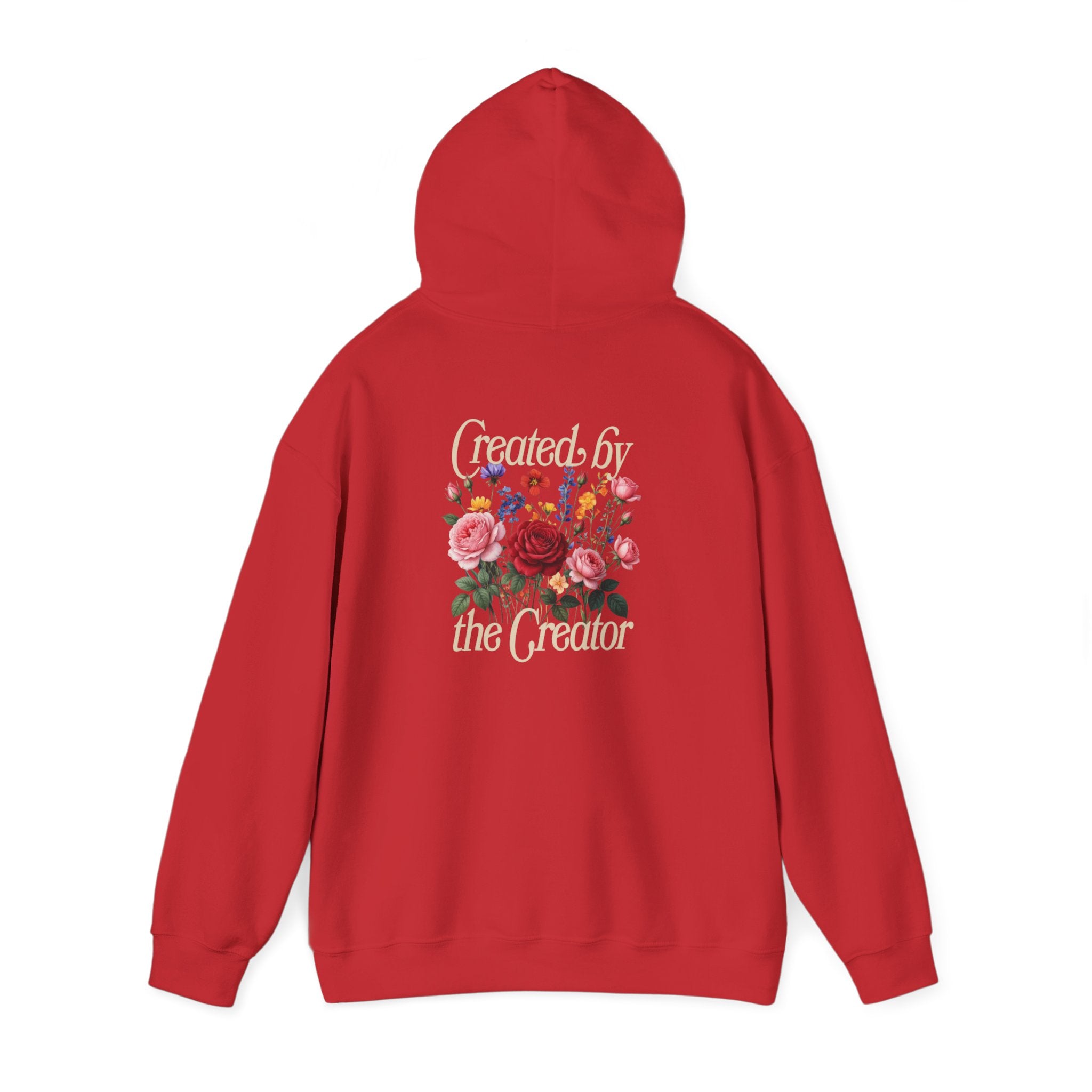 Hoodie — 'Creator' Floral Back Print Hooded Sweatshirt