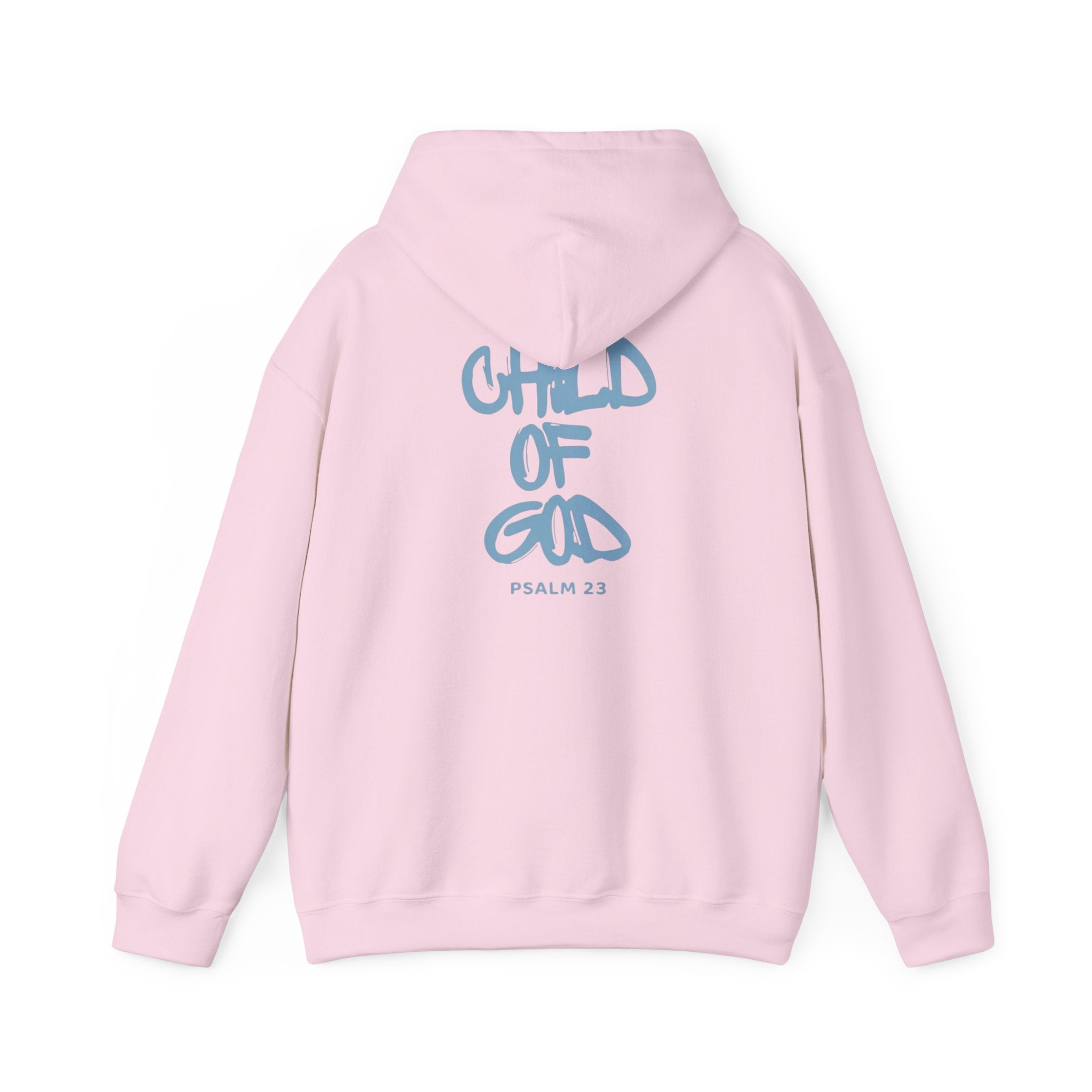 Hoodie — "Child of God" Psalm 23 White Inspirational Graphic Hoodie