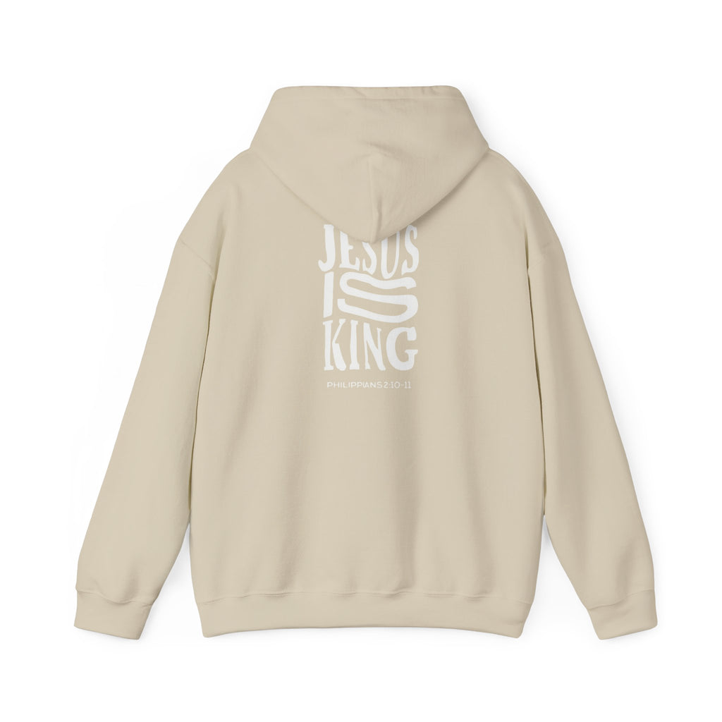 Invictus 'Jesus Is King' Black Hoodie — Christian Faith Pullover (Philippians 1:20-23)