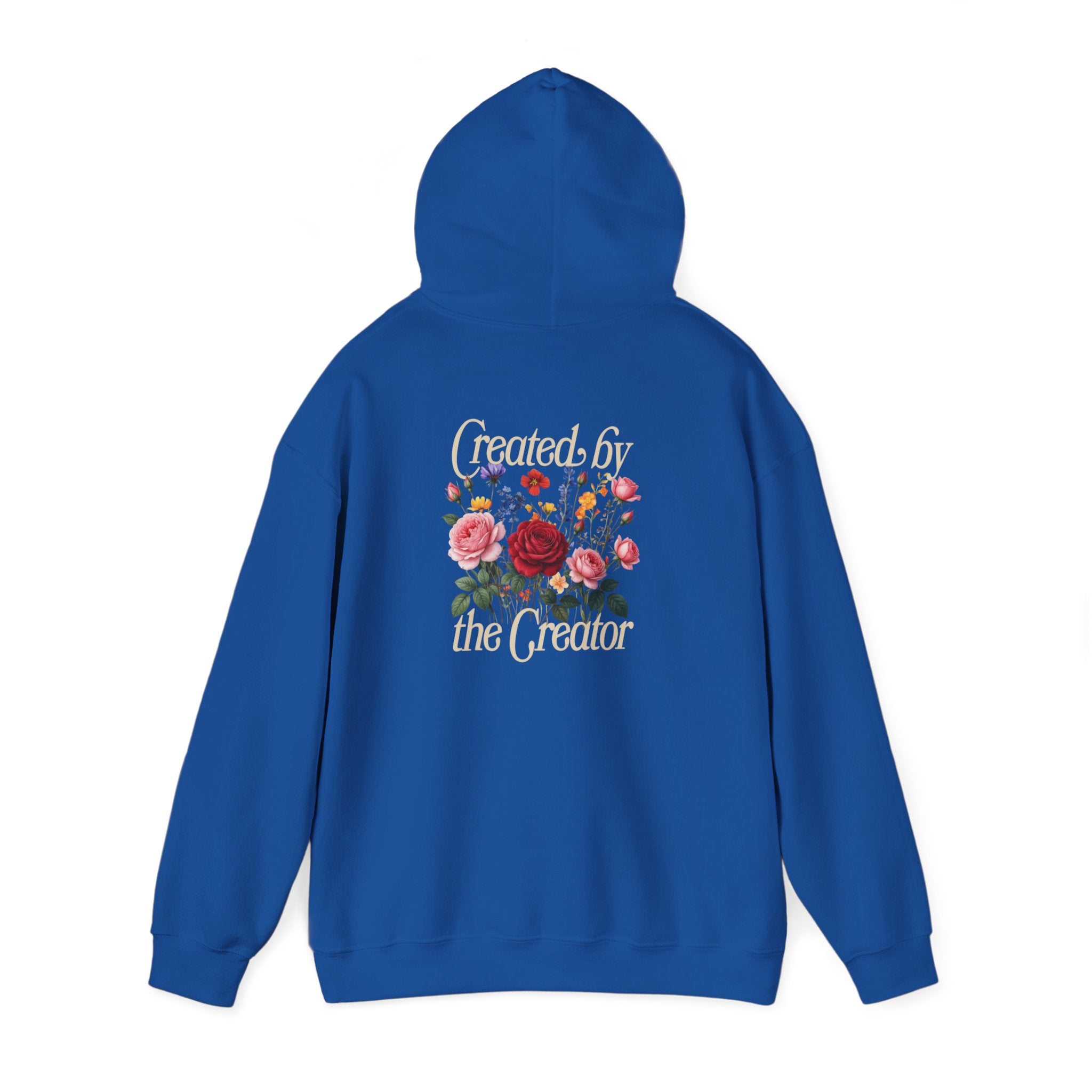 Hoodie — 'Creator' Floral Back Print Hooded Sweatshirt