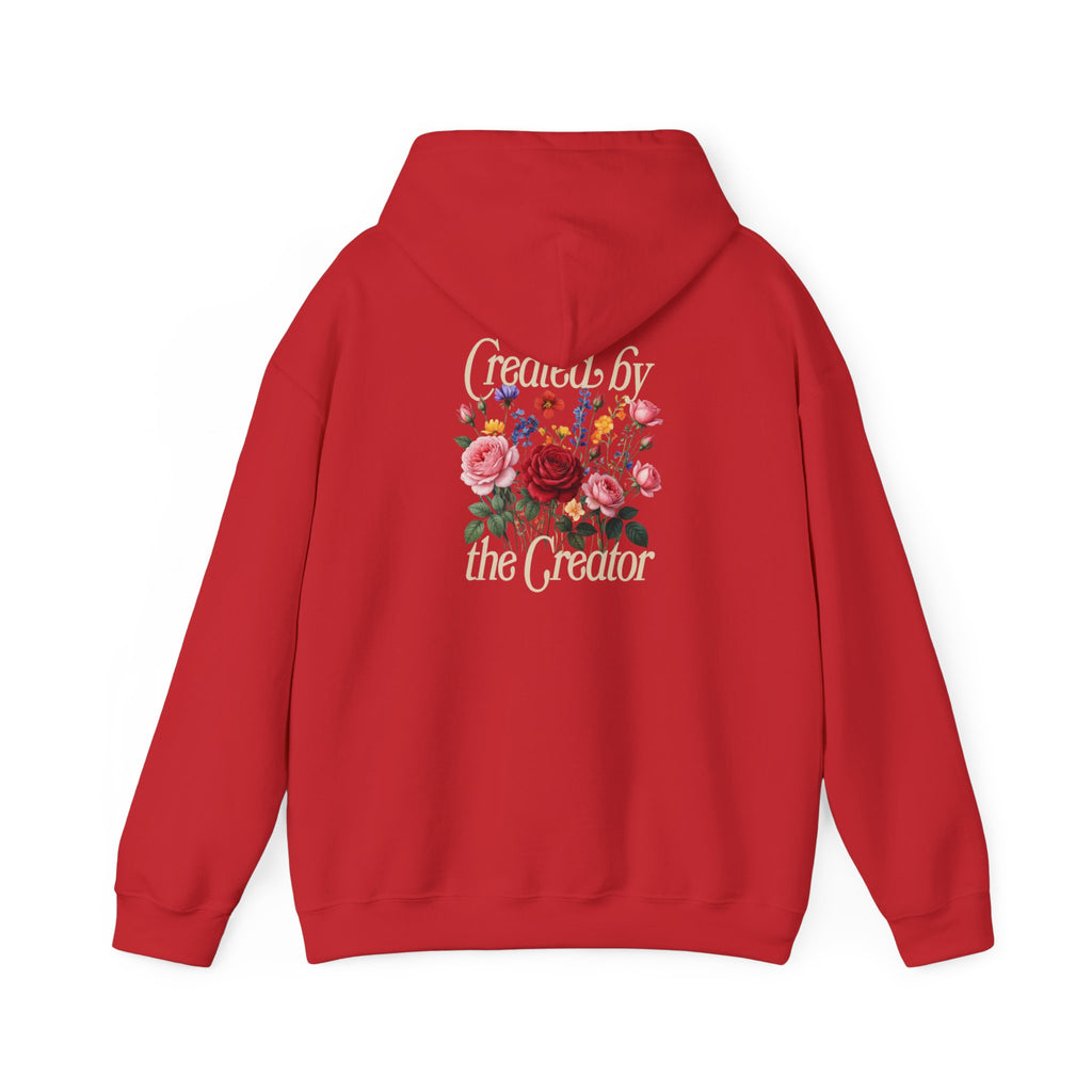 Hoodie — 'Creator' Floral Back Print Hooded Sweatshirt