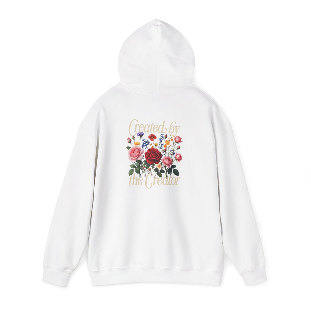 Hoodie — 'Creator' Floral Back Print Hooded Sweatshirt