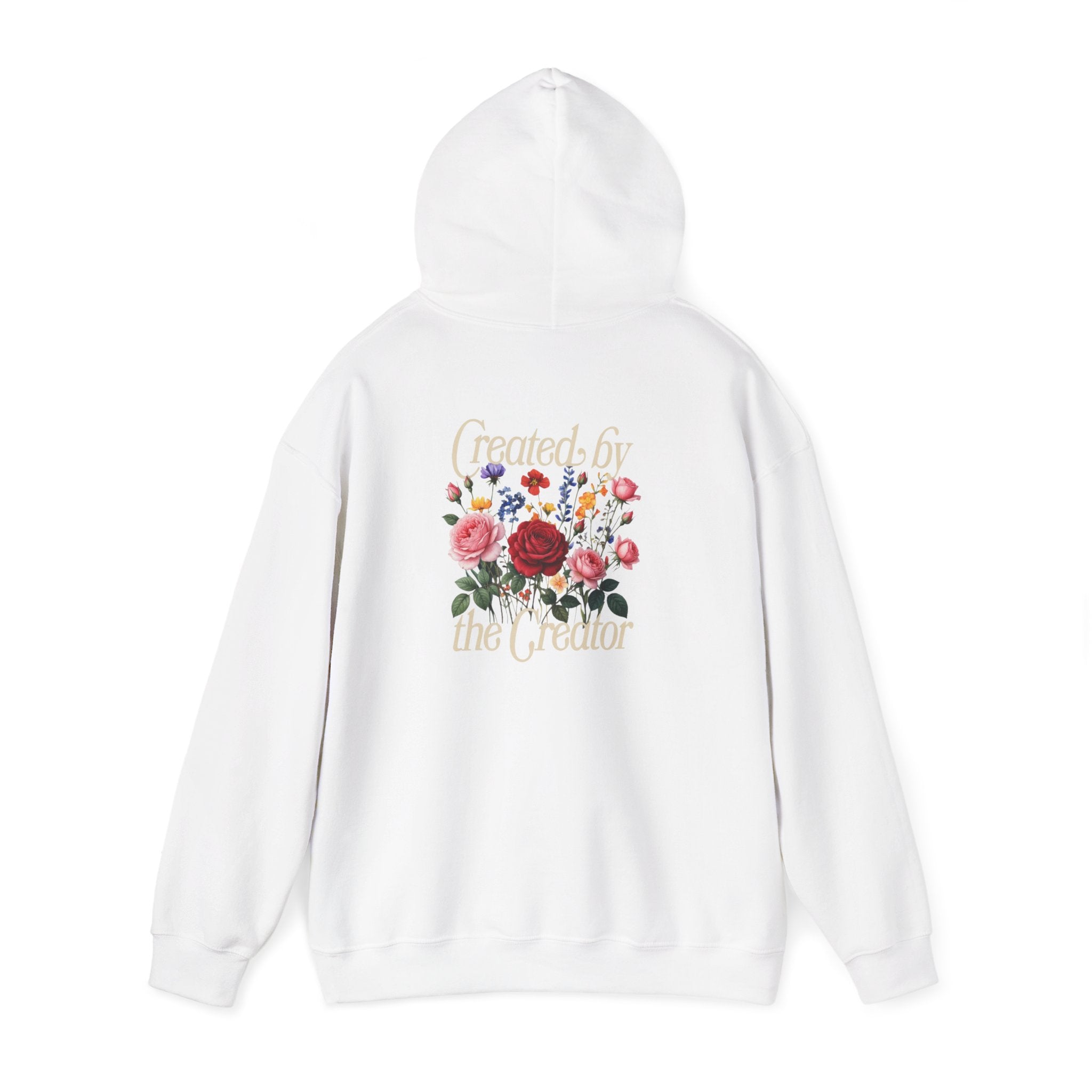 Hoodie — 'Creator' Floral Back Print Hooded Sweatshirt