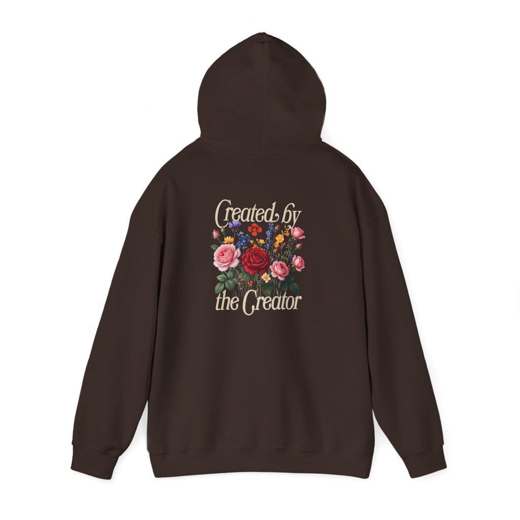 Hoodie — 'Creator' Floral Back Print Hooded Sweatshirt