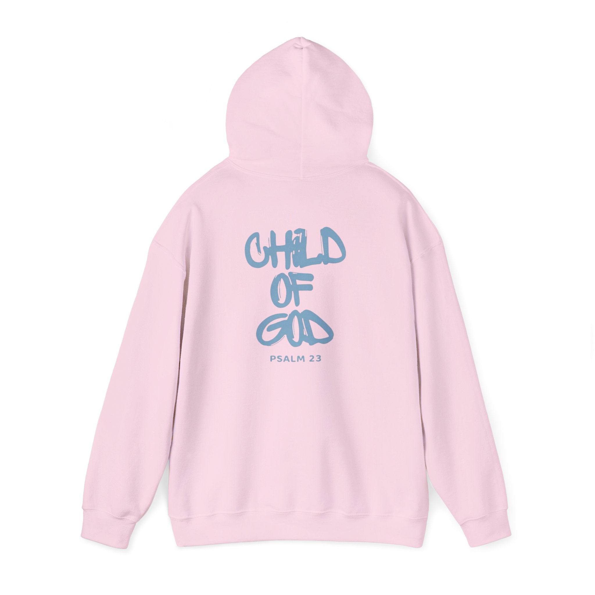 Hoodie — "Child of God" Psalm 23 White Inspirational Graphic Hoodie