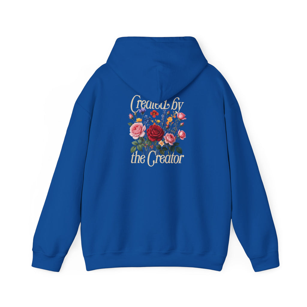 Hoodie — 'Creator' Floral Back Print Hooded Sweatshirt
