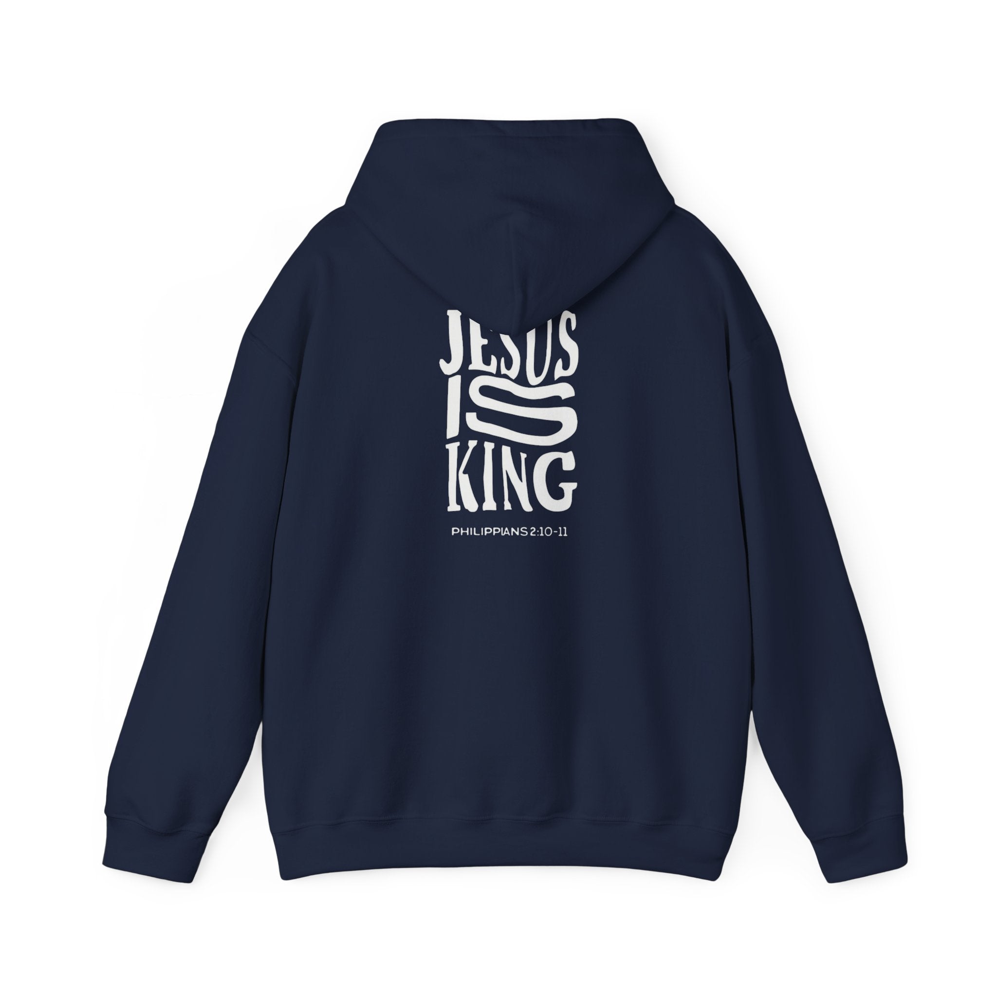 Invictus 'Jesus Is King' Black Hoodie — Christian Faith Pullover (Philippians 1:20-23)