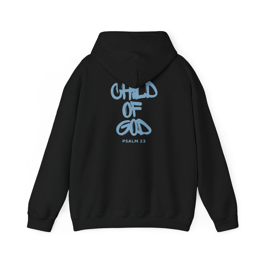 Hoodie — "Child of God" Psalm 23 White Inspirational Graphic Hoodie