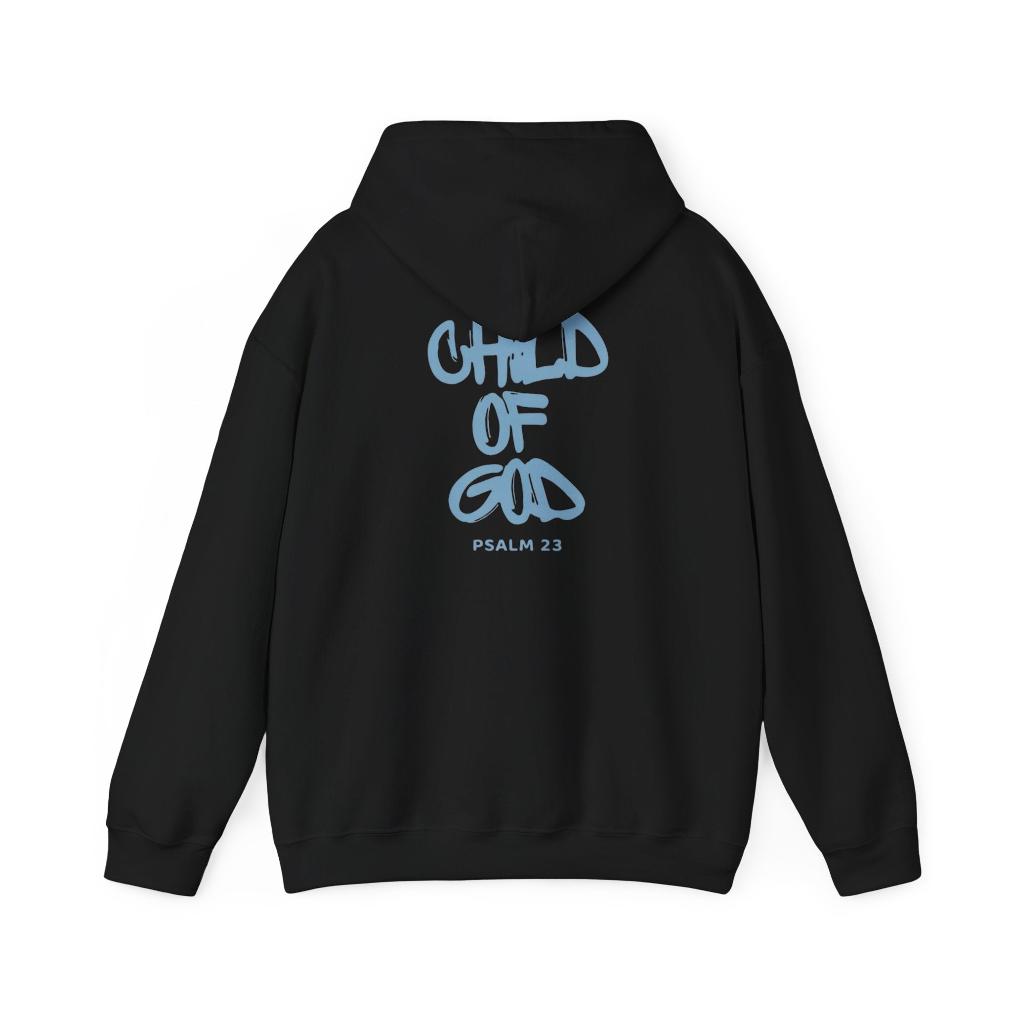 Hoodie — "Child of God" Psalm 23 White Inspirational Graphic Hoodie