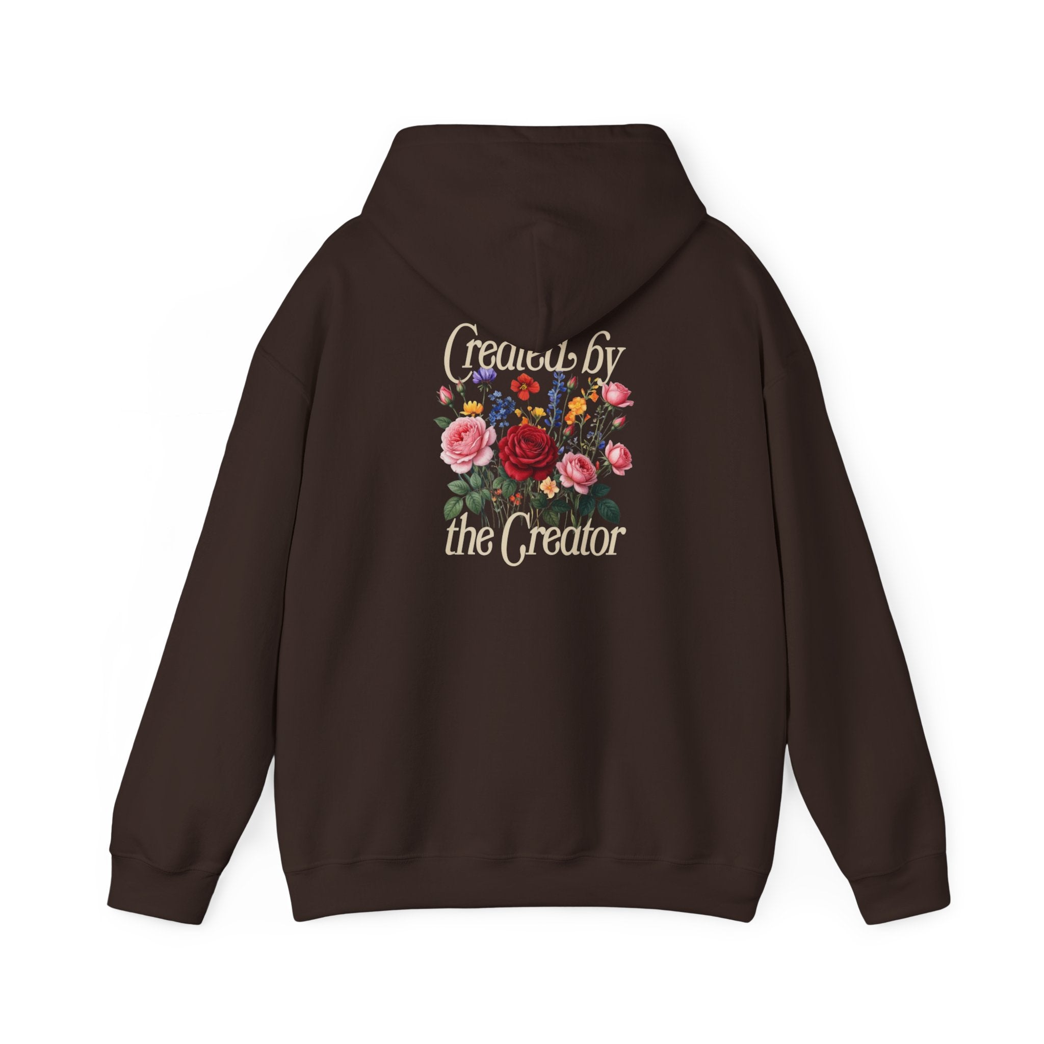 Hoodie — 'Creator' Floral Back Print Hooded Sweatshirt