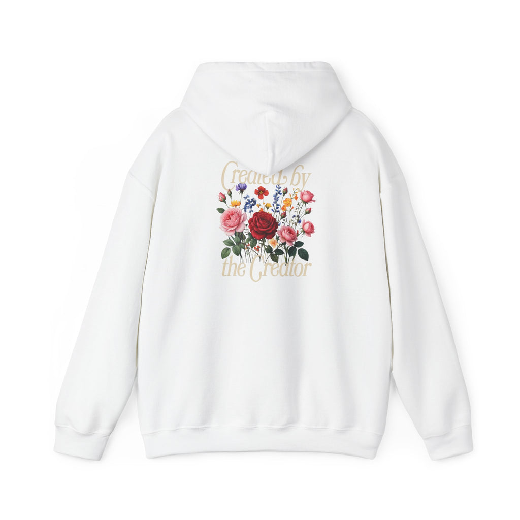 Hoodie — 'Creator' Floral Back Print Hooded Sweatshirt