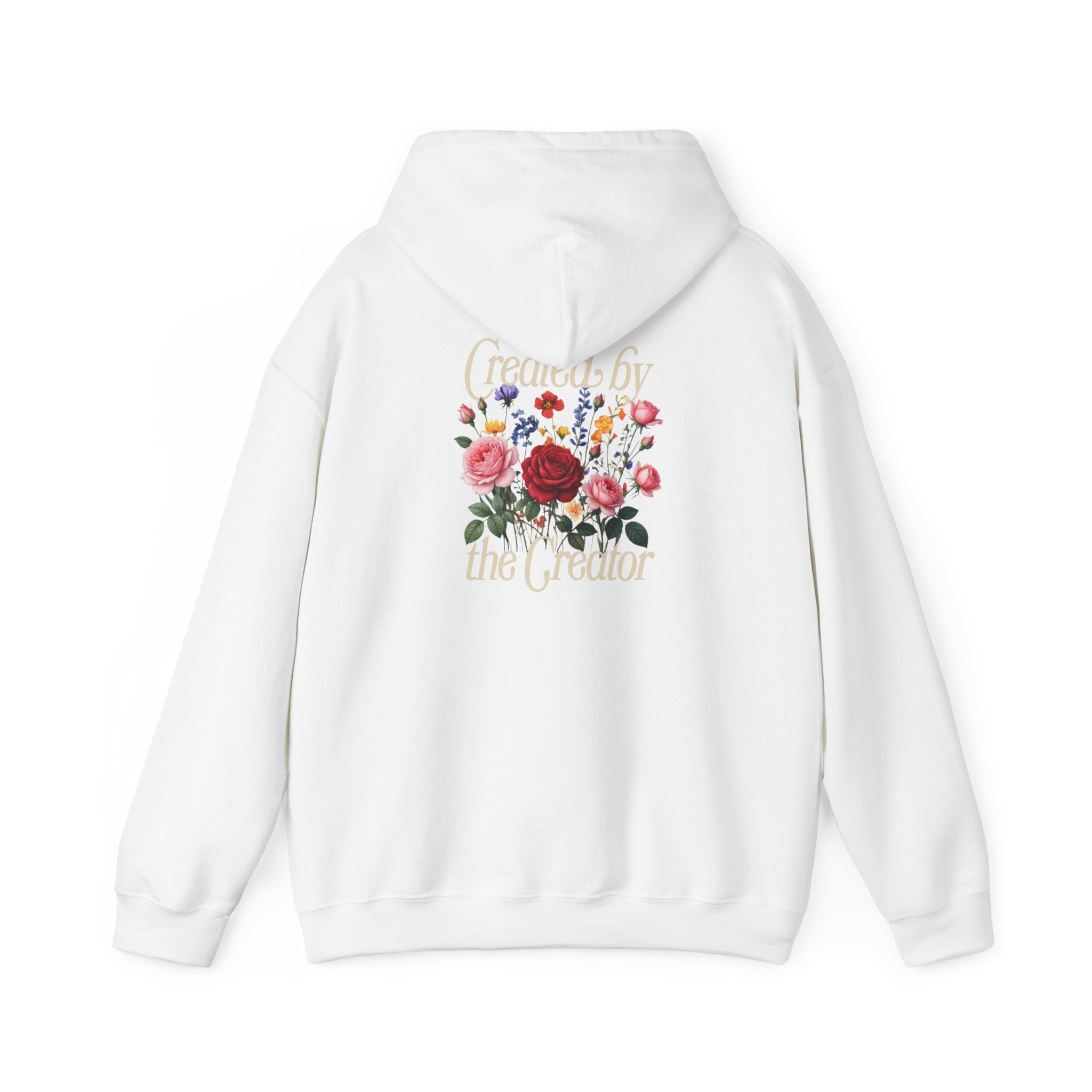 Hoodie — 'Creator' Floral Back Print Hooded Sweatshirt