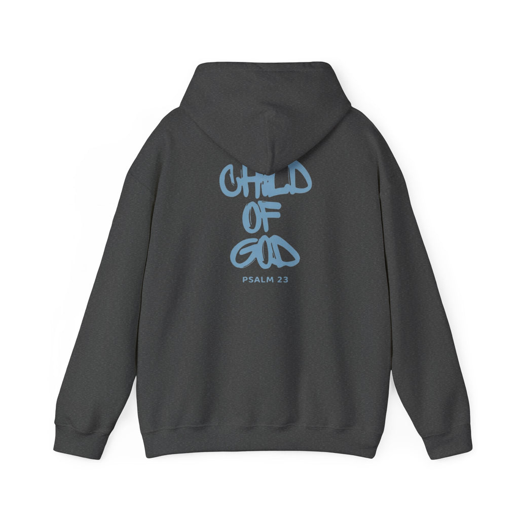Hoodie — "Child of God" Psalm 23 White Inspirational Graphic Hoodie