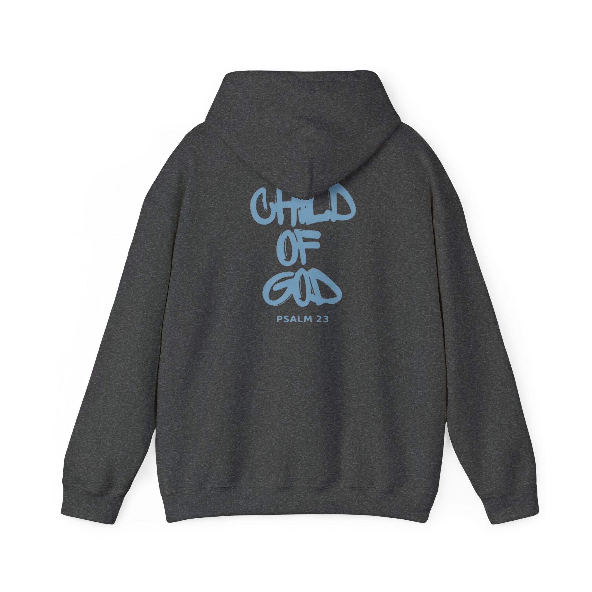 Hoodie — "Child of God" Psalm 23 White Inspirational Graphic Hoodie