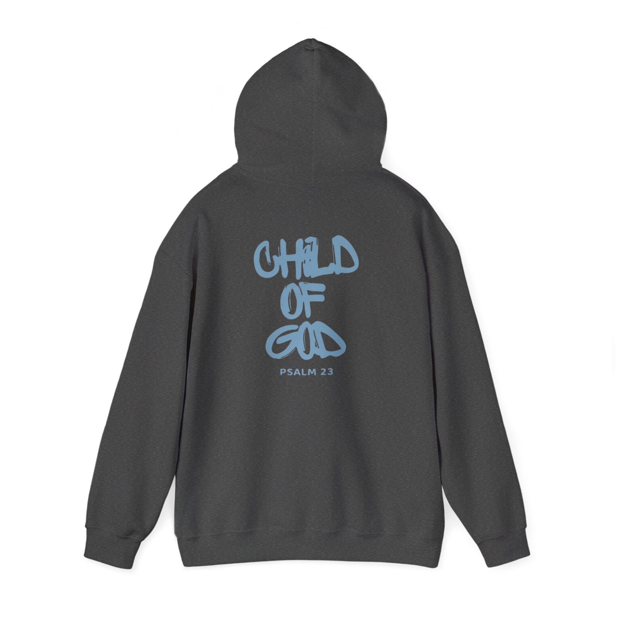 Hoodie — "Child of God" Psalm 23 White Inspirational Graphic Hoodie